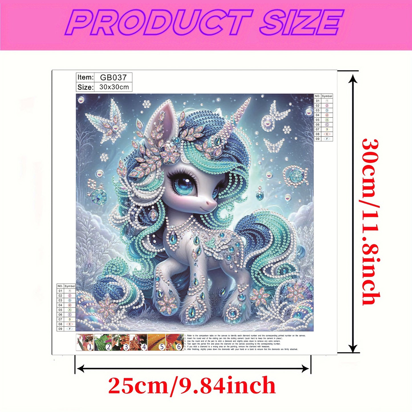 Unicorn - Special Shaped Drill Diamond Painting 30*30CM
