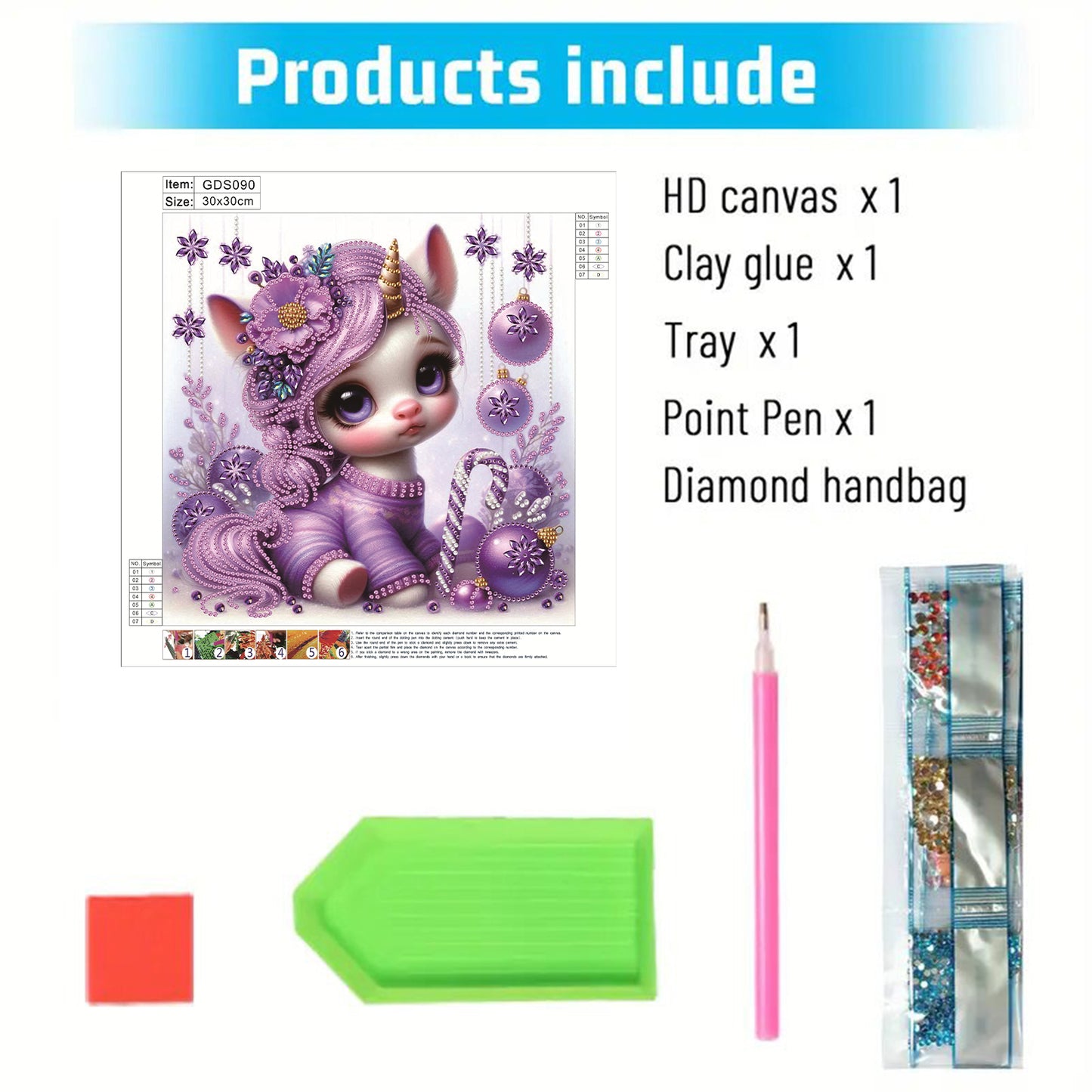 Unicorn - Special Shaped Drill Diamond Painting 30*30CM
