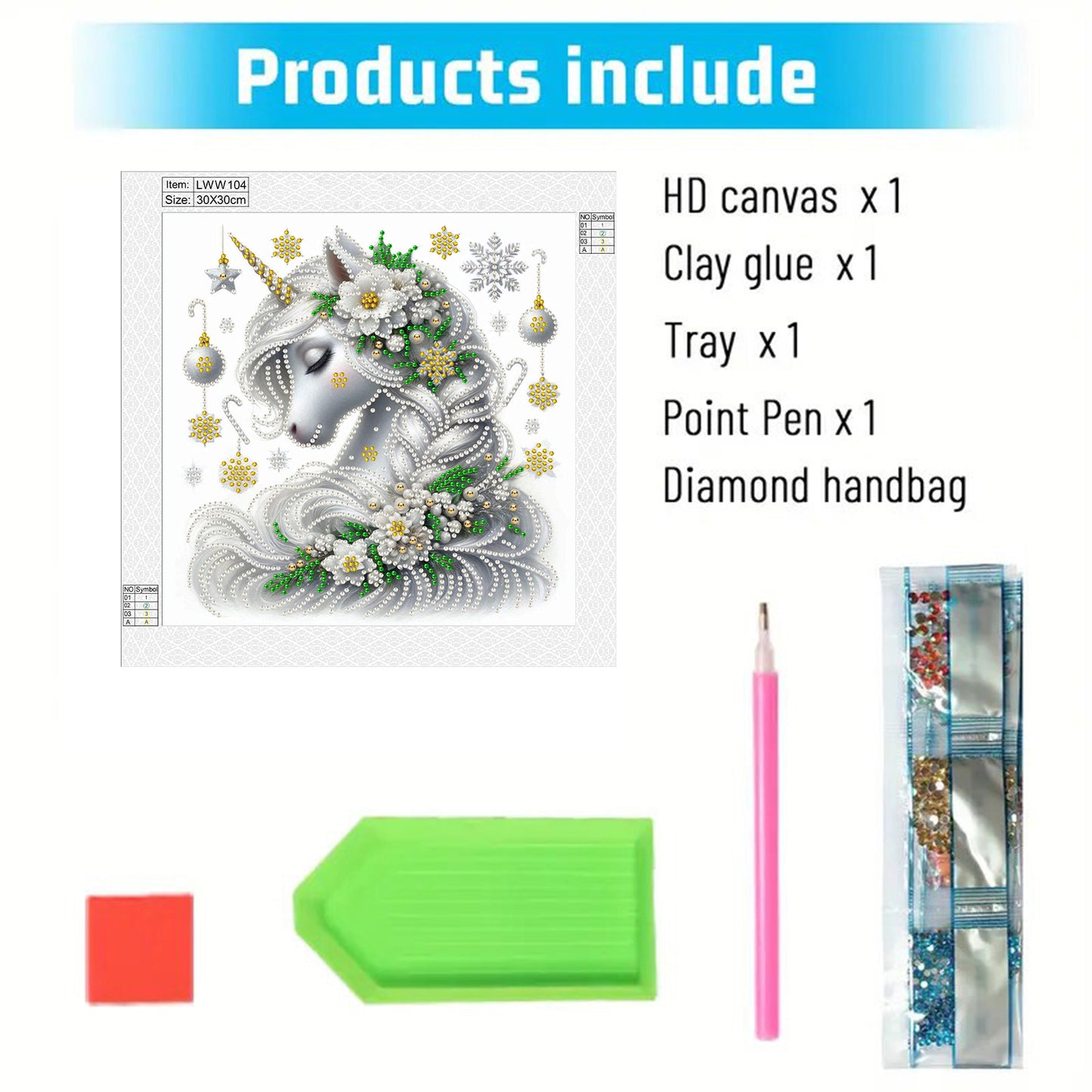 Unicorn - Special Shaped Drill Diamond Painting 30*30CM