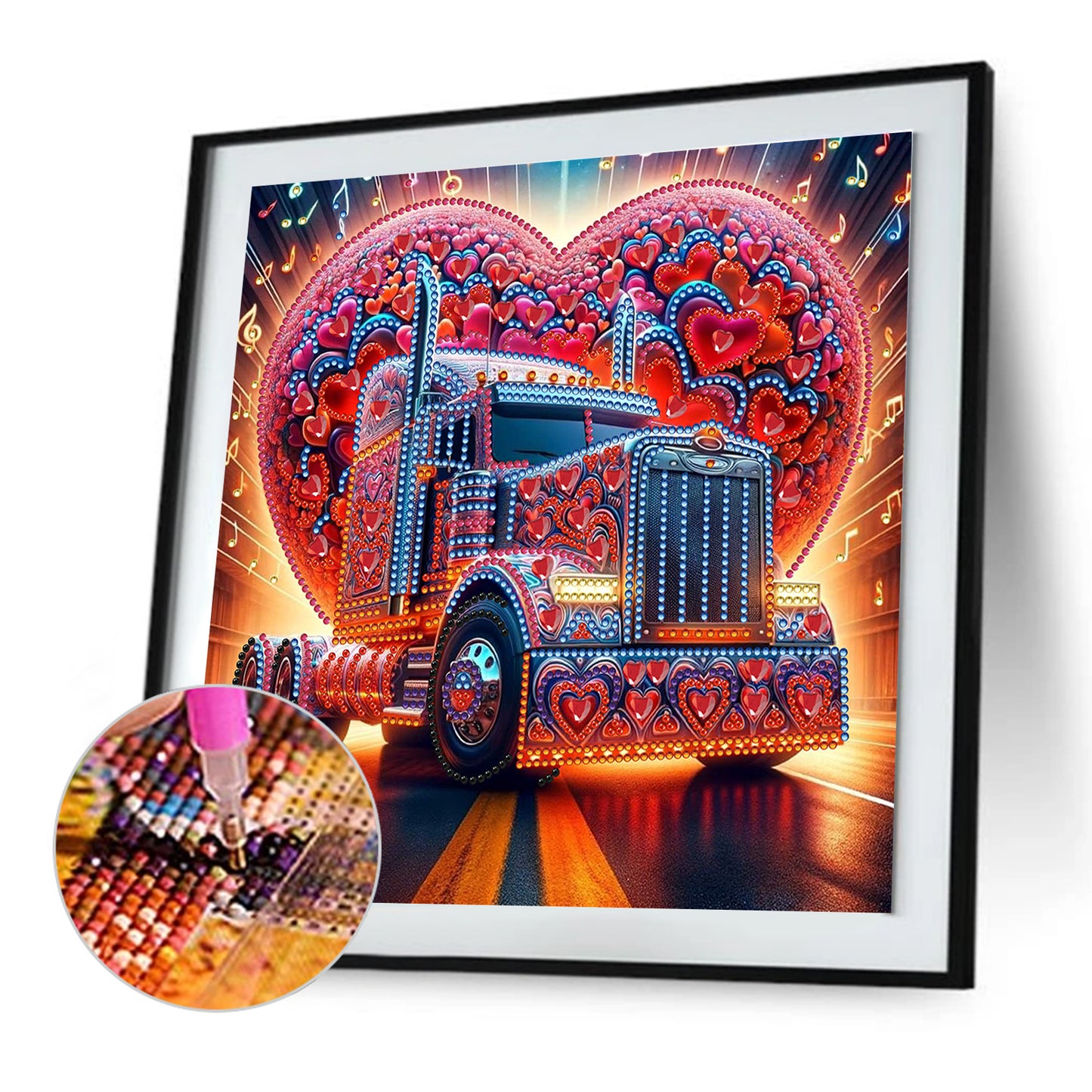 Heart-Shaped Car - Special Shaped Drill Diamond Painting 30*30CM
