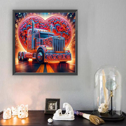 Heart-Shaped Car - Special Shaped Drill Diamond Painting 30*30CM