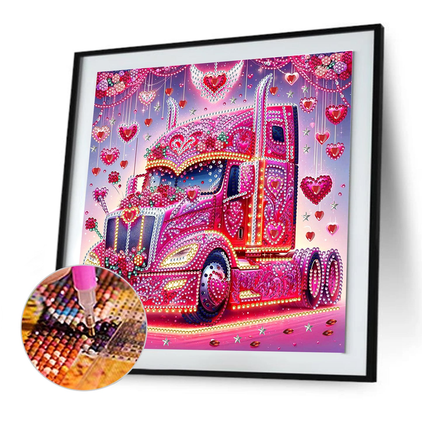 Heart-Shaped Car - Special Shaped Drill Diamond Painting 30*30CM