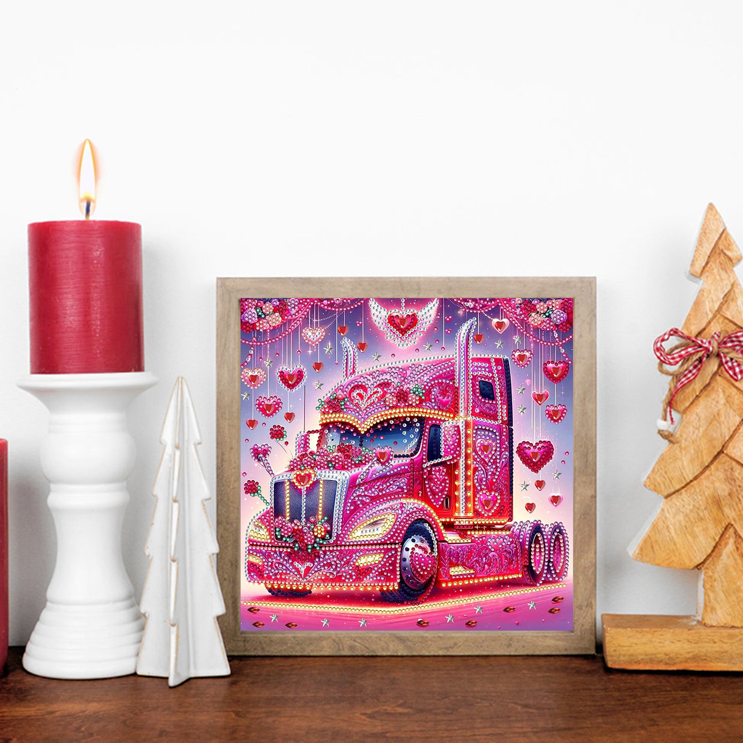 Heart-Shaped Car - Special Shaped Drill Diamond Painting 30*30CM