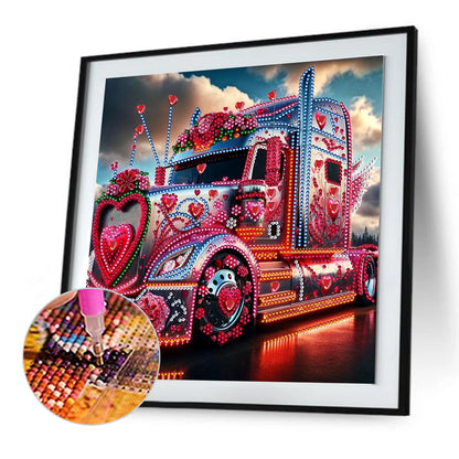 Heart-Shaped Car - Special Shaped Drill Diamond Painting 30*30CM