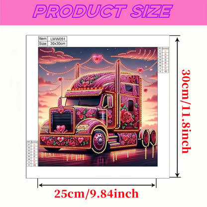 Heart-Shaped Car - Special Shaped Drill Diamond Painting 30*30CM