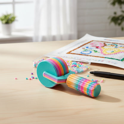 2Pcs Diamond Painting Roller DIY Diamond Painting Tools (Candy Color Tricolor)