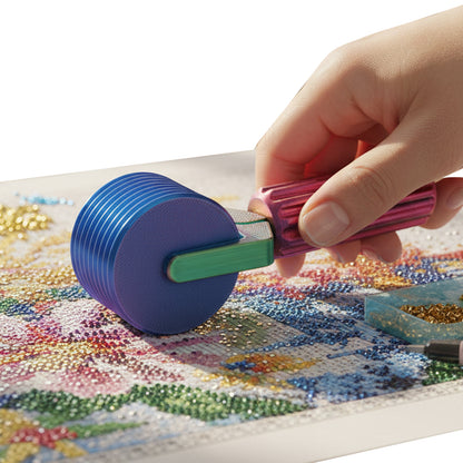 2Pcs Diamond Painting Roller DIY Diamond Painting Tools (Candy Color Tricolor)