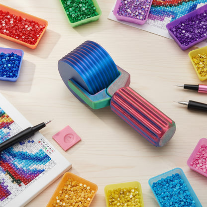 2Pcs Diamond Painting Roller DIY Diamond Painting Tools (Candy Color Tricolor)