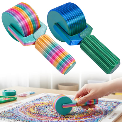 2Pcs Diamond Painting Roller DIY Diamond Painting Tools (Candy Color Blue Green)