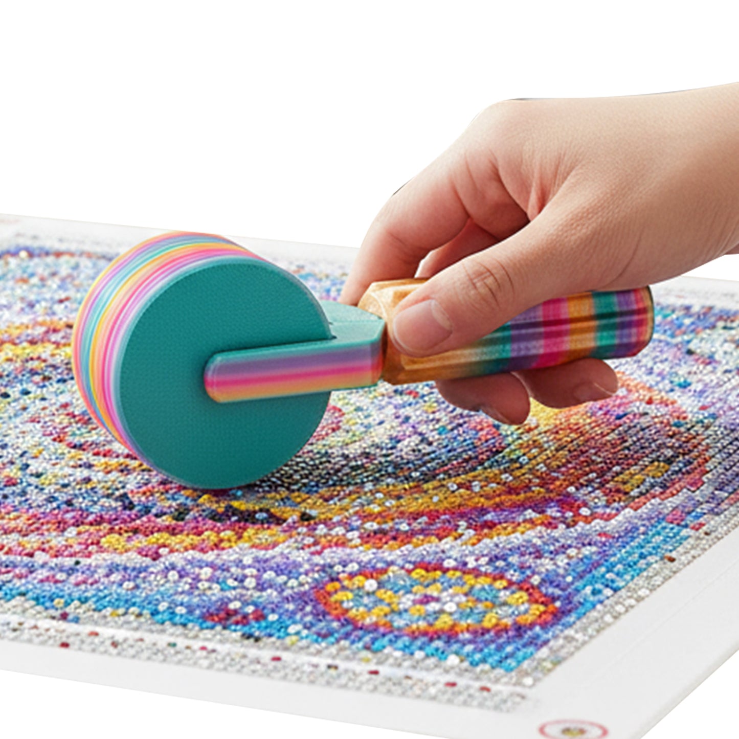 2Pcs Diamond Painting Roller DIY Diamond Painting Tools (Candy Color Blue Green)