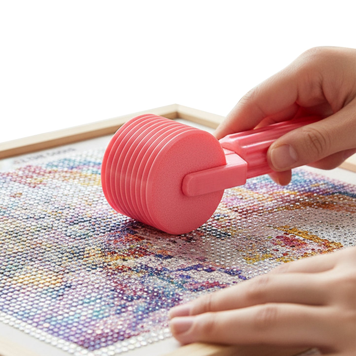 2Pcs Diamond Painting Roller DIY Diamond Painting Tools (Candy Color Pink)