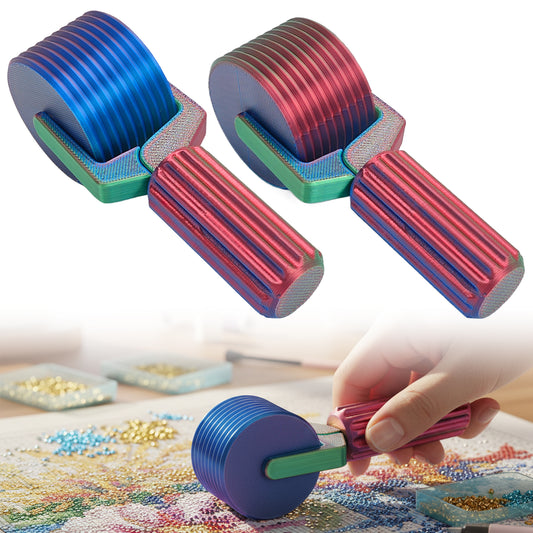 2Pcs Diamond Painting Roller DIY Diamond Painting Tools (Red Blue Red Green)