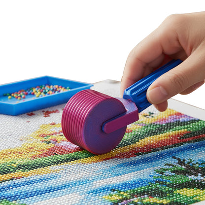 2Pcs Diamond Painting Roller DIY Diamond Painting Tools (Blue Green Red Blue)