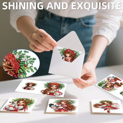 12pcs Boy Pattern DIY Diamond Art Greeting Cards with Envelope for Festivals