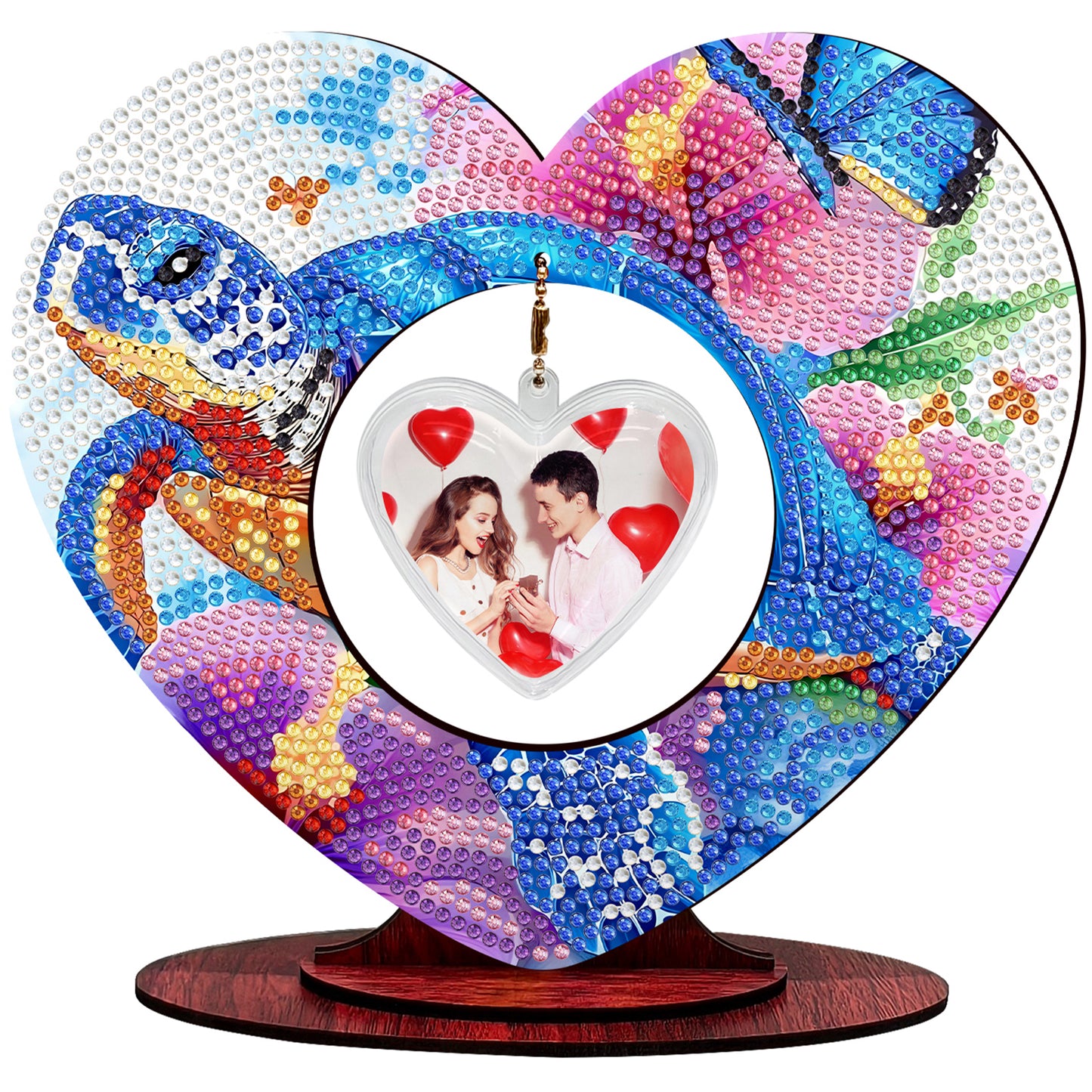 2D Flatt DIY Wooden Sea Turtle Desktop Diamond Art Ornament Kits Home Decor