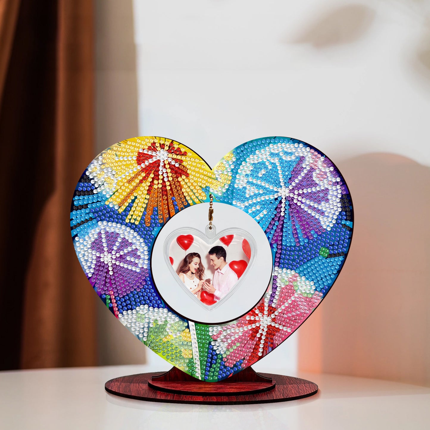 2D Flatt DIY Wooden Dandelion Desktop Diamond Art Ornament Kits Home Decor