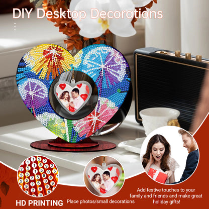 2D Flatt DIY Wooden Dandelion Desktop Diamond Art Ornament Kits Home Decor