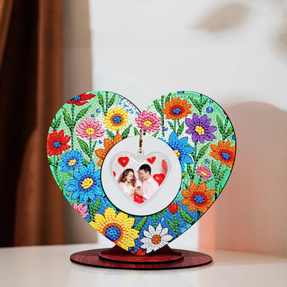 2D Flatt DIY Wooden Small Flower Desktop Diamond Art Ornament Kits Home Decor