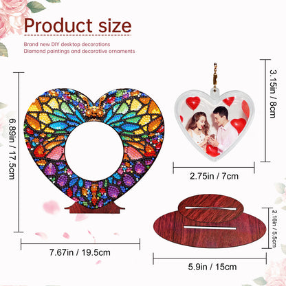 2D Flatt DIY Wooden Butterfly Desktop Diamond Art Ornament Kits Home Decor