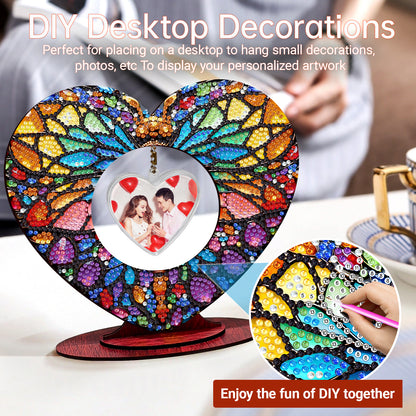 2D Flatt DIY Wooden Butterfly Desktop Diamond Art Ornament Kits Home Decor
