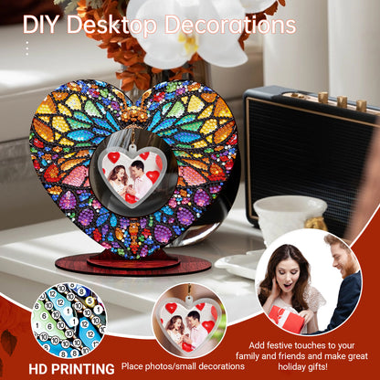 2D Flatt DIY Wooden Butterfly Desktop Diamond Art Ornament Kits Home Decor