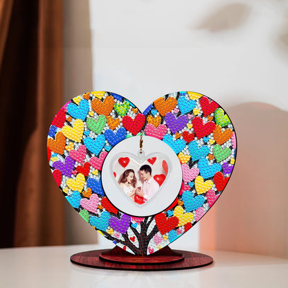 2D Flatt DIY Wooden Love Tree Desktop Diamond Art Ornament Kits Home Decor