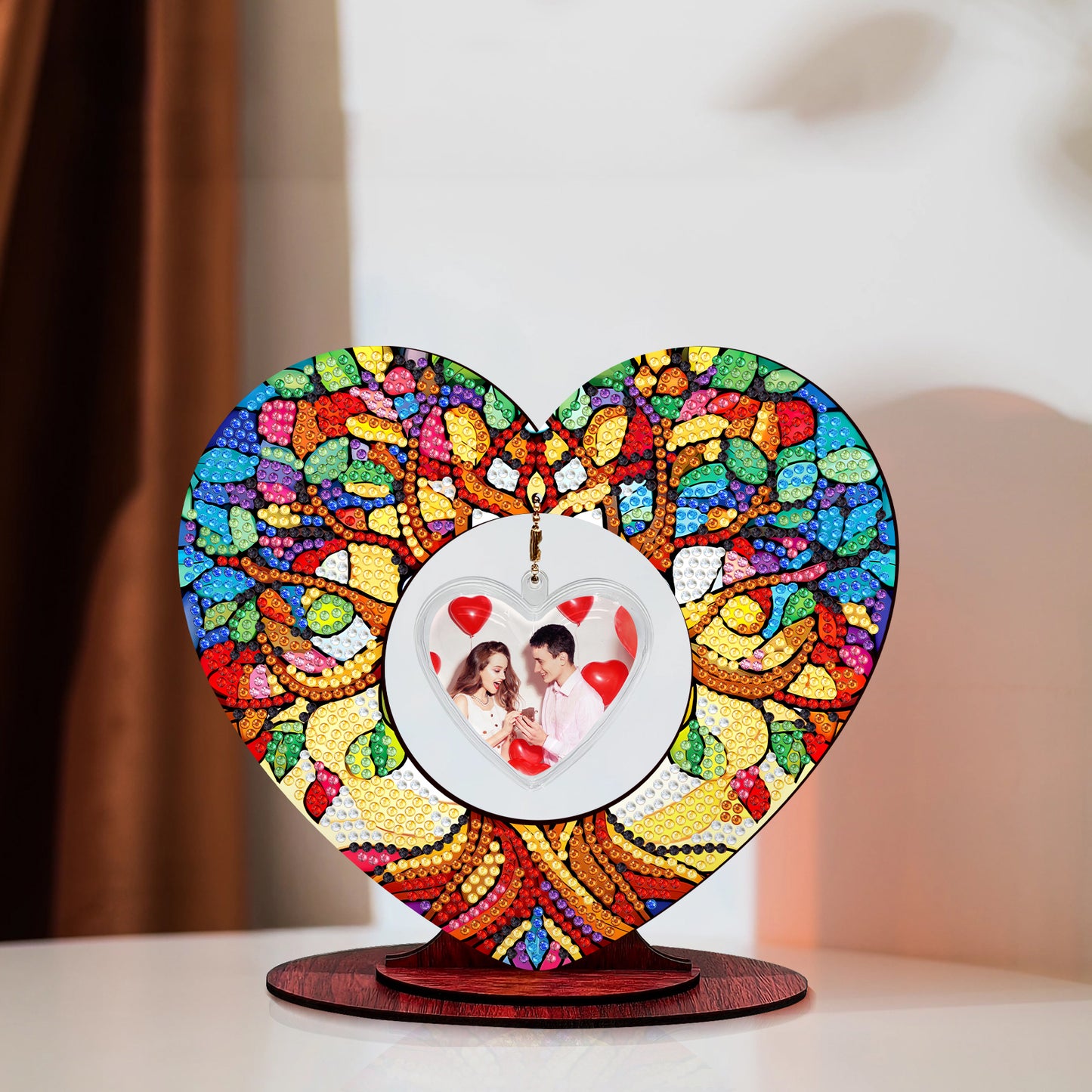 2D Flatt DIY Wooden Anima Tree Desktop Diamond Art Ornament Kits Home Decor