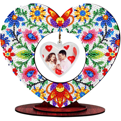 2D Flatt DIY Wooden Floral Desktop Diamond Art Ornament Kits Home Decor