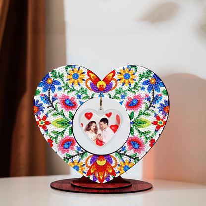 2D Flatt DIY Wooden Floral Desktop Diamond Art Ornament Kits Home Decor