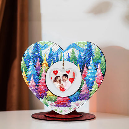 2D Flatt DIY Wooden Forest Desktop Diamond Art Ornament Kits Home Decor