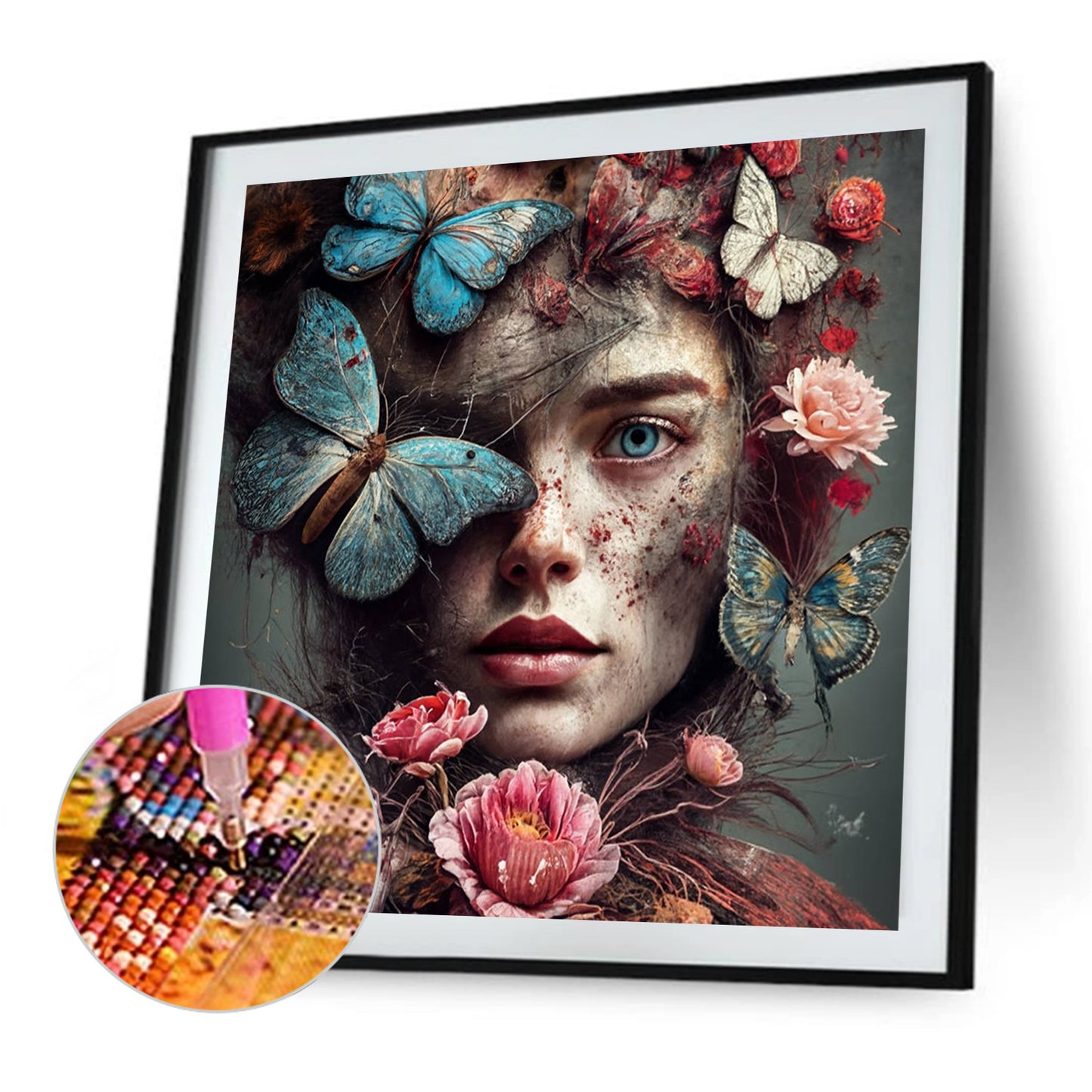 Flower Girl - Full Square Drill Diamond Painting 40*40CM