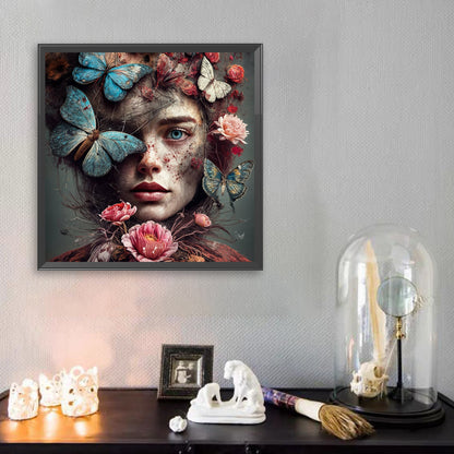 Flower Girl - Full Square Drill Diamond Painting 40*40CM