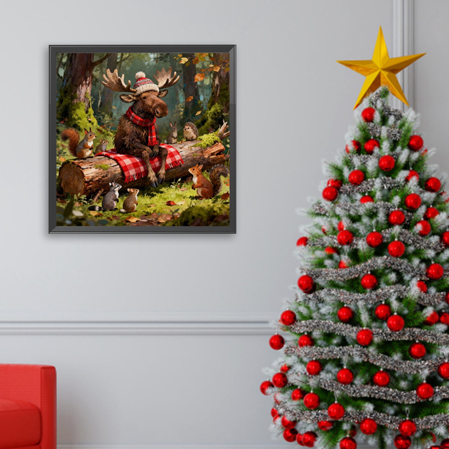 Reindeer Gathering - Full Square Drill Diamond Painting 30*30CM