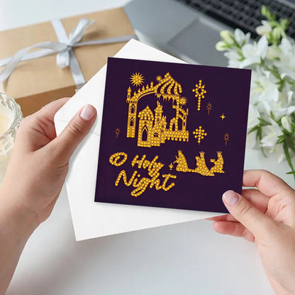 6PCS Faith Theme DIY Diamond Painting Greeting Card Set with Envelope for Gift