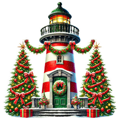 Christmas Lighthouse - Full Round Drill Diamond Painting 40*40CM