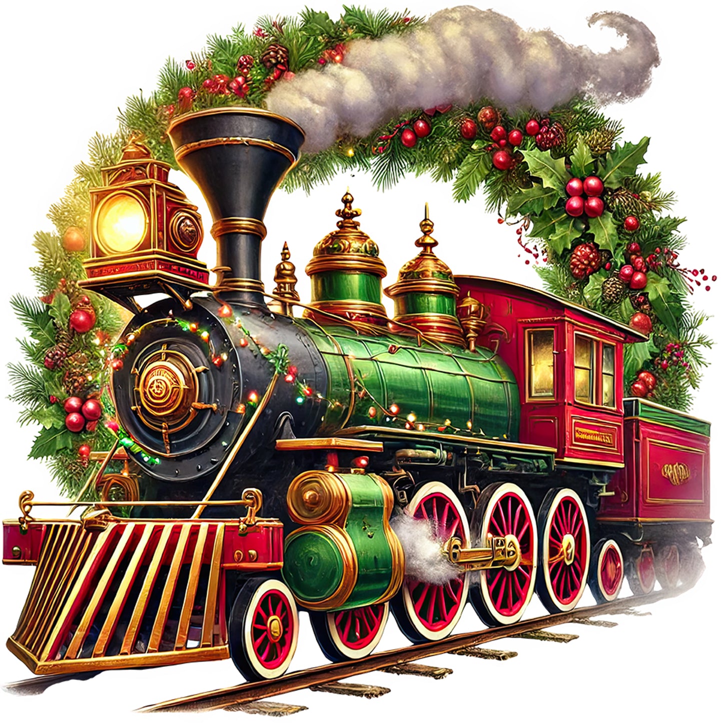 Christmas Train - Full Round Drill Diamond Painting 40*40CM