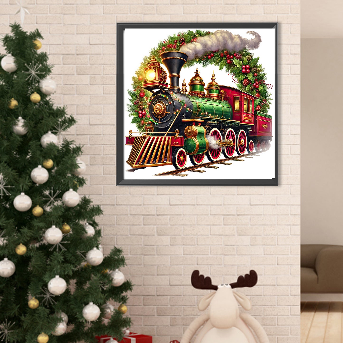 Christmas Train - Full Round Drill Diamond Painting 40*40CM