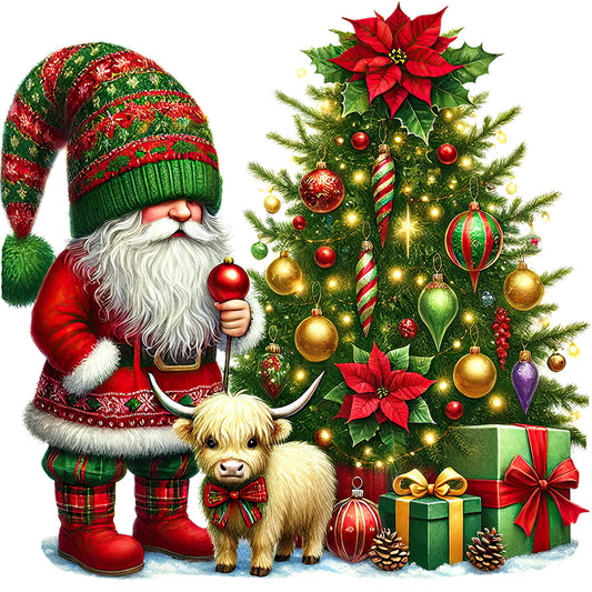 Christmas Goblins And Christmas Trees - Full Round Drill Diamond Painting 40*40CM