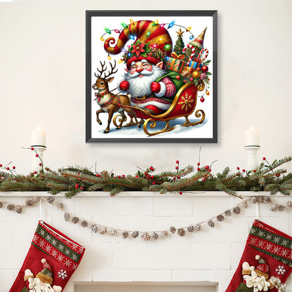 Christmas Goblins And Reindeer - Full Round Drill Diamond Painting 40*40CM