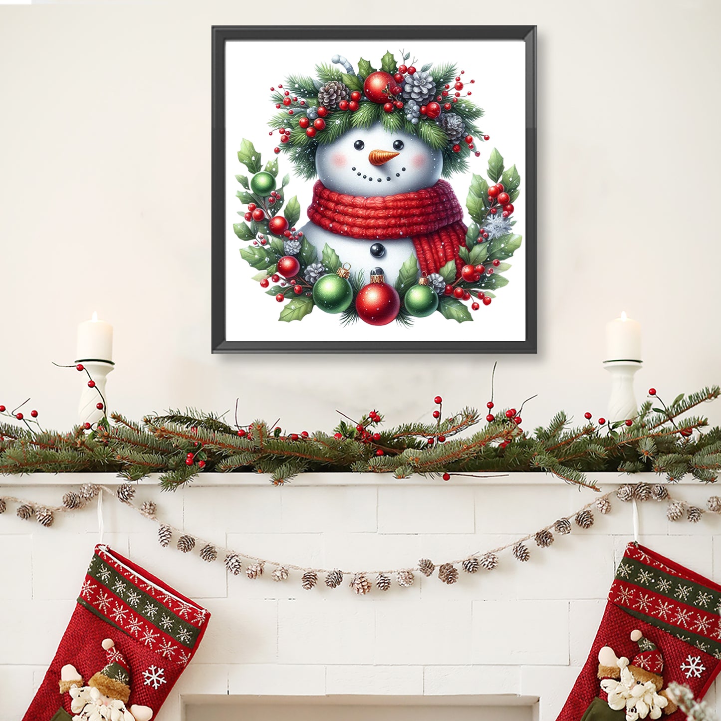 Christmas Snowman - Full Round Drill Diamond Painting 40*40CM