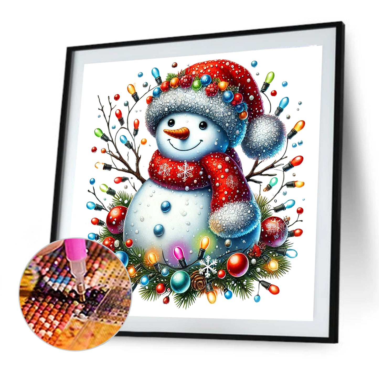 Christmas Snowman - Full Round Drill Diamond Painting 40*40CM