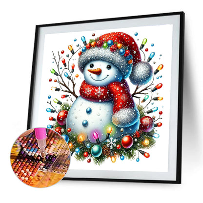 Christmas Snowman - Full Round Drill Diamond Painting 40*40CM