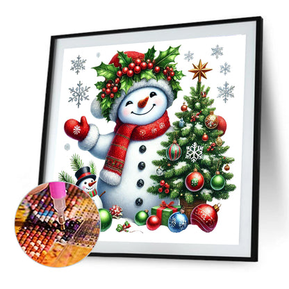 Christmas Snowman - Full Round Drill Diamond Painting 40*40CM