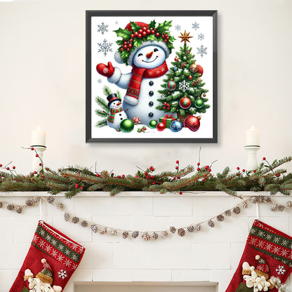 Christmas Snowman - Full Round Drill Diamond Painting 40*40CM