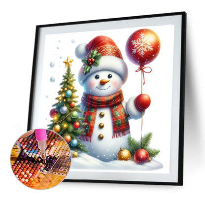 Christmas Snowmen And Balloons - Full Round Drill Diamond Painting 40*40CM