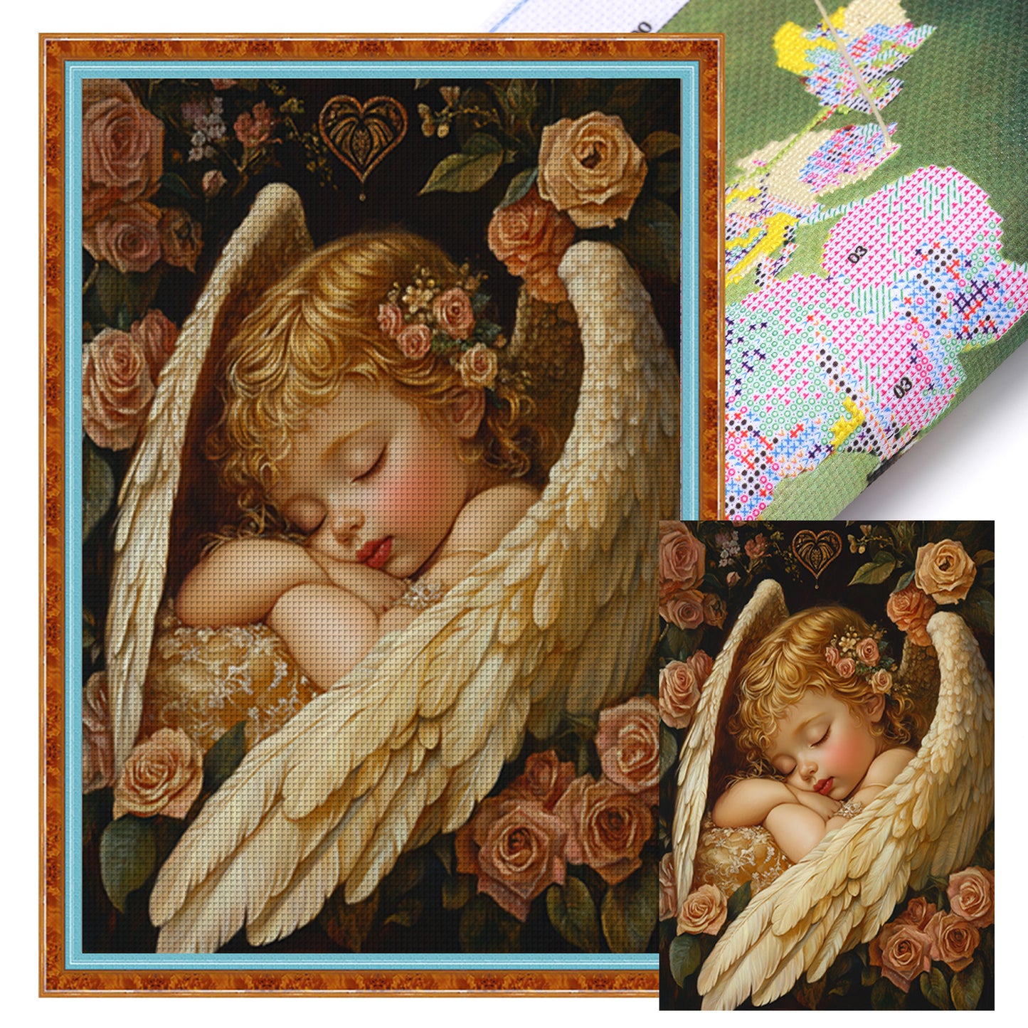 Meeting An Angel - 11CT Stamped Cross Stitch 50*70CM (Mona Lisa Brand)