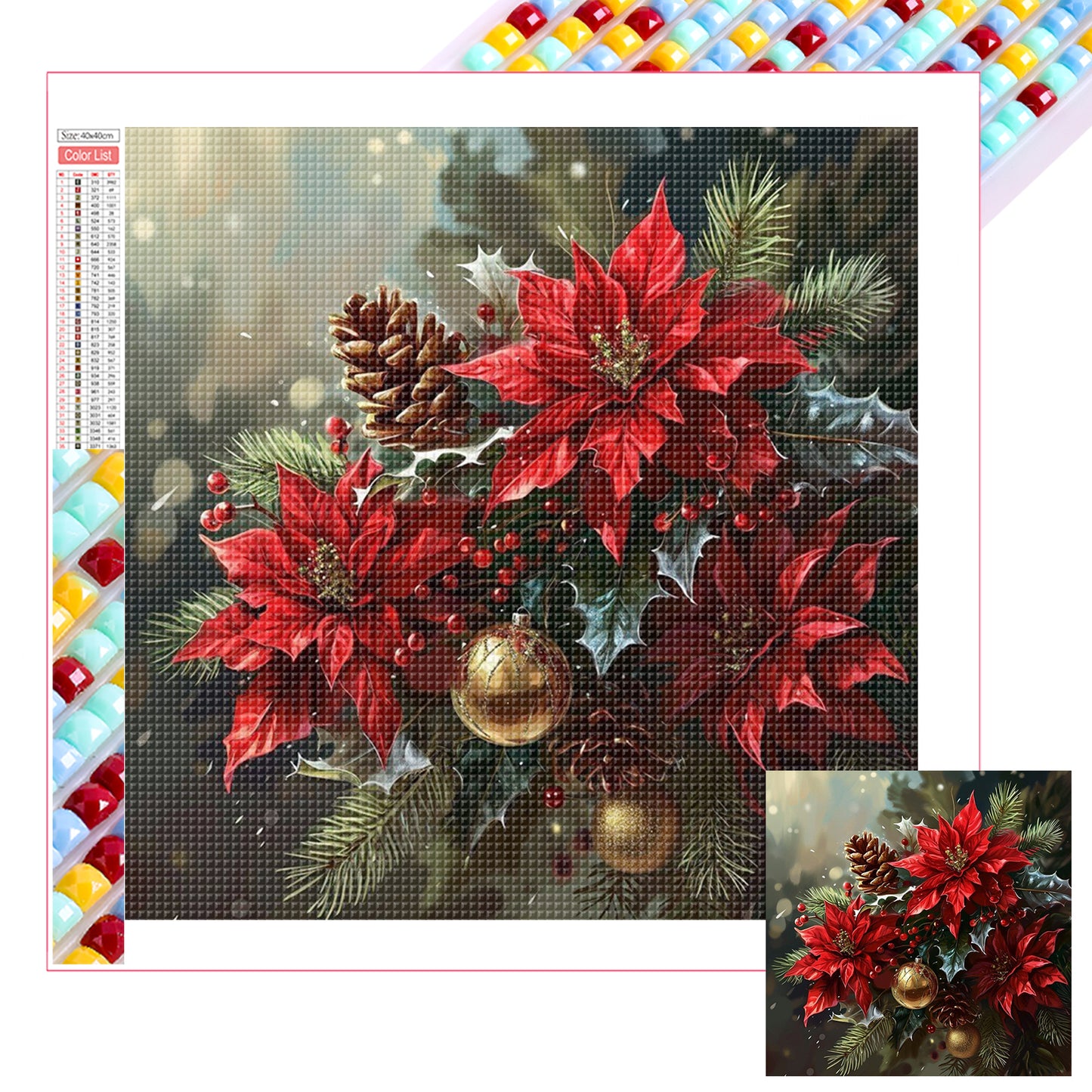 Christmas Red - Full Square Drill Diamond Painting 30*30CM