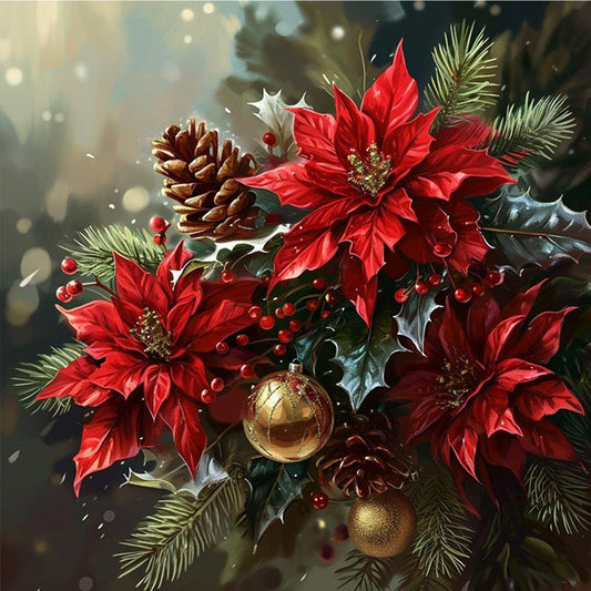 Christmas Red - Full Square Drill Diamond Painting 30*30CM