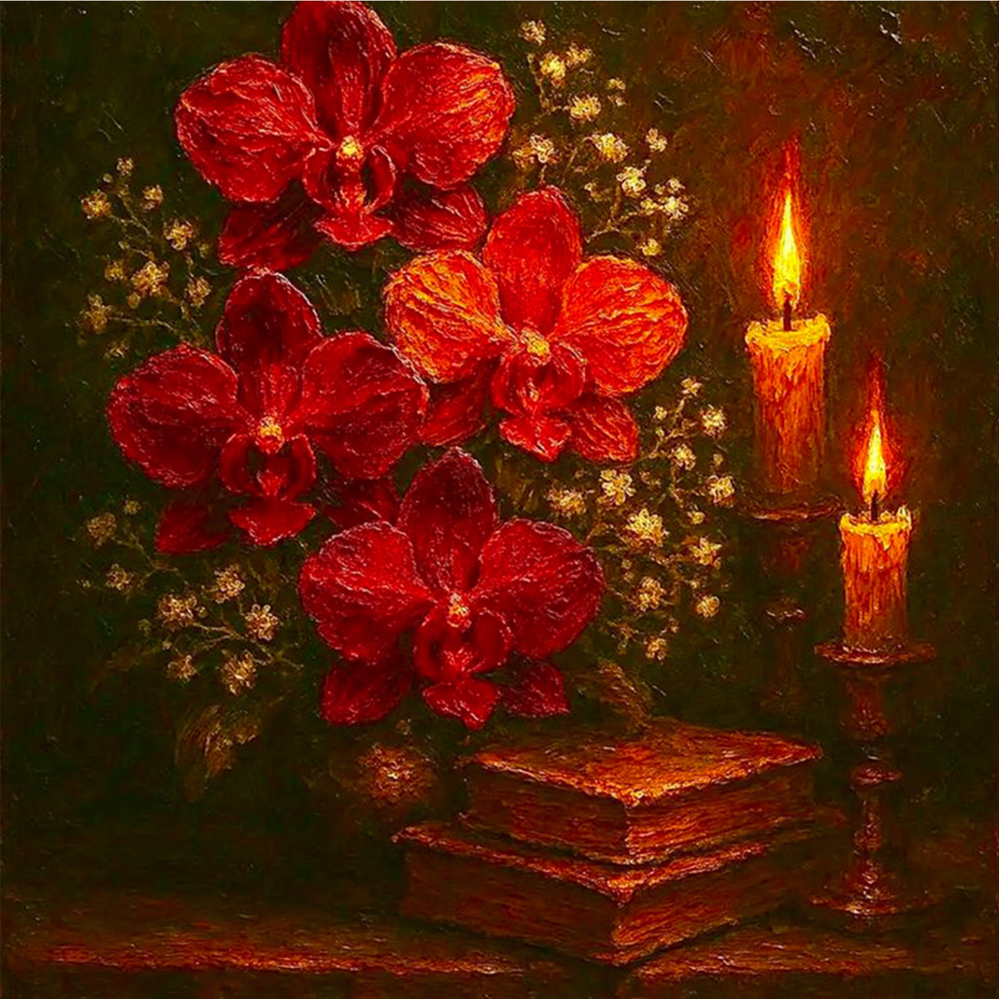 Christmas Red - Full Square Drill Diamond Painting 30*30CM