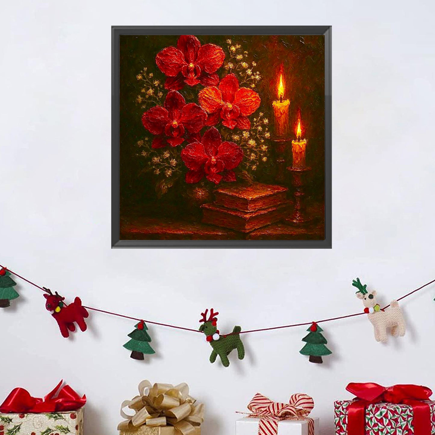 Christmas Red - Full Square Drill Diamond Painting 30*30CM